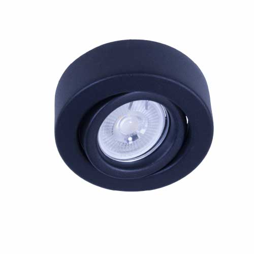 Semi embutido redondo GU10 color negro